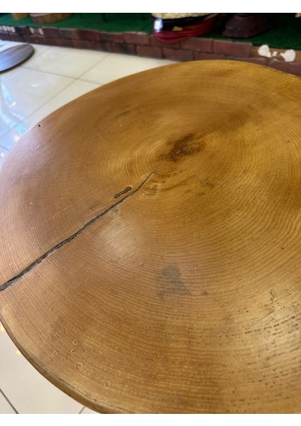 Kütük Yan Sehpa 50x55 cm Oval modelleri