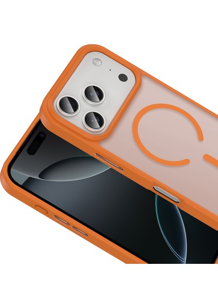 iPhone 17 Pro Max Kılıf M-safe Şarj Özellikli Mat Arka Yüzey Zore Sio Kapak + Kamera Lens + Hayalet Ekran Koruyucu fiyatları