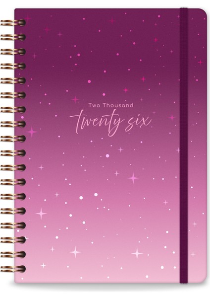 2026 Spiralli Günlük Ajanda 12 Aylık – 17X24 cm Mürdüm fırsatları