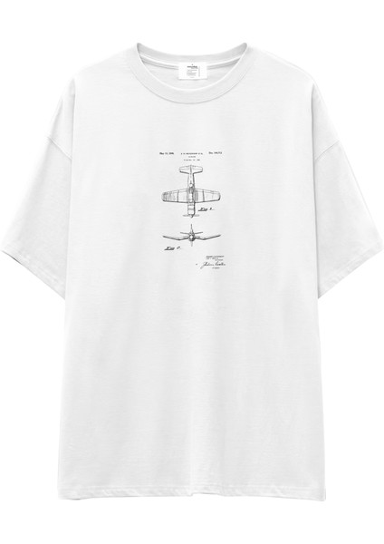 F4U Corsair Oversize Tişört - Beyaz