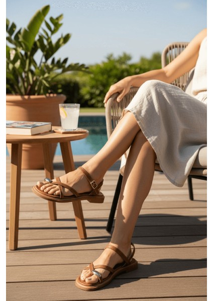 Millo Taba Yüzük Detaylı Günlük Kullanım Sandalet fırsatları