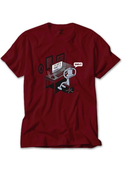 Im Not A Robot Kırmızı Tişört Liyada