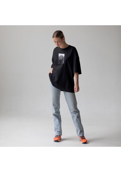 John Lennon Hamburg 1985 Oversize Tişört - Siyah fiyatları