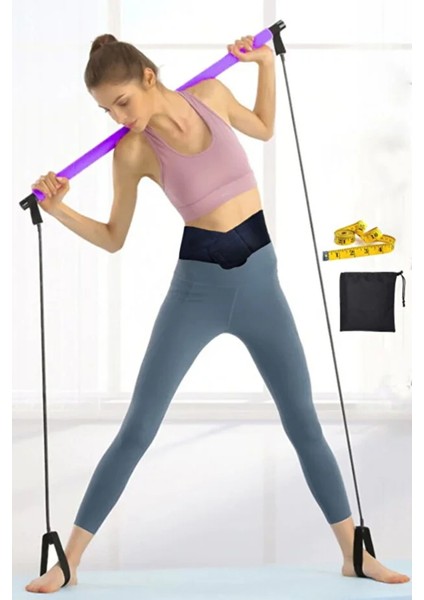 Studio Pilates Barı Çubuğu Terleme Bel Kemeri Mezura Bel Basen Ölçme Incelme Fitness Seti indirimleri