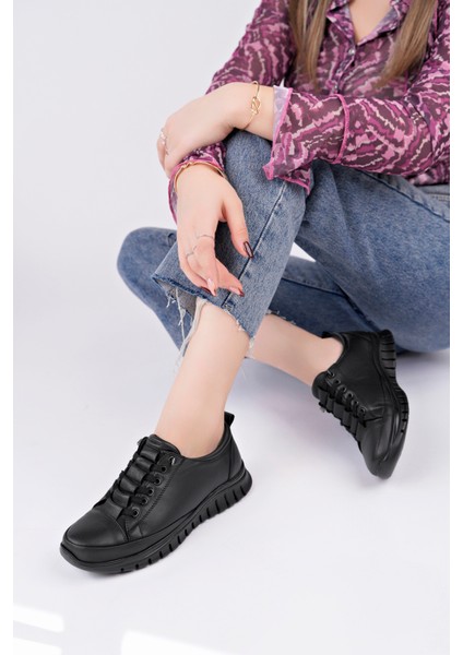 Hakiki Deri Kadın Anatomik Deri Casual Ayakkabı TRC179-8605