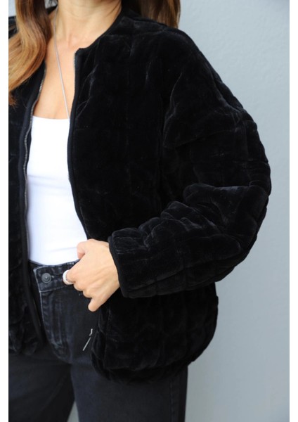 Siyah Kadife Kapitone Ceket indirimleri