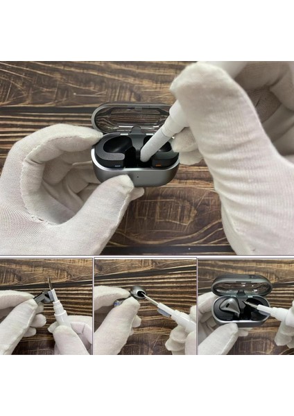 Samsung Galaxy Buds3 - Buds3 Pro Uyumlu Şeffaf Kılıf, Kulaklık İpi ve Temizleme Kalemi Seti