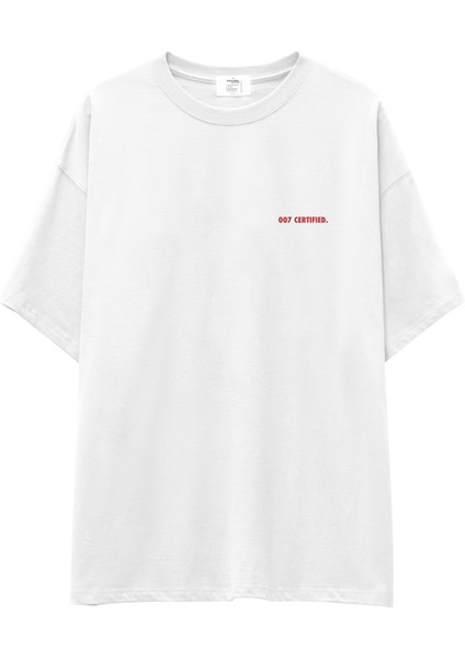James Bond's Martini Oversize Tişört - Beyaz fiyatları