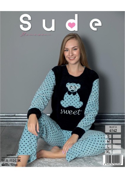 Sude Genç Welsoft Mavi Puantiyeli Pjama Takımı