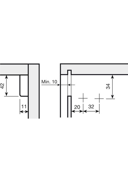 Hafele Üst Modül Askı Seti Metal Kap. Scarpi 4