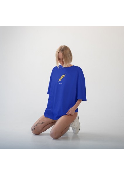 Extra Dirty Oversize Tişört - Mavi fiyatları