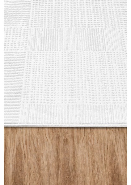 Aden Serni Kadife Dokuma Halı |kaymaz Tabanlı Makinede Yıkanabilir Halı |modern Salon Halısı |BEYAZ|SNI01 indirimleri