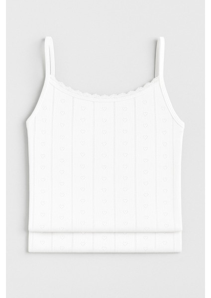 Kadın %100 Pamuklu Jakarlı Yumuşak Kumaş Ekru Ip Askılı 2'li Atlet Wİ3K13LK4E fiyatları