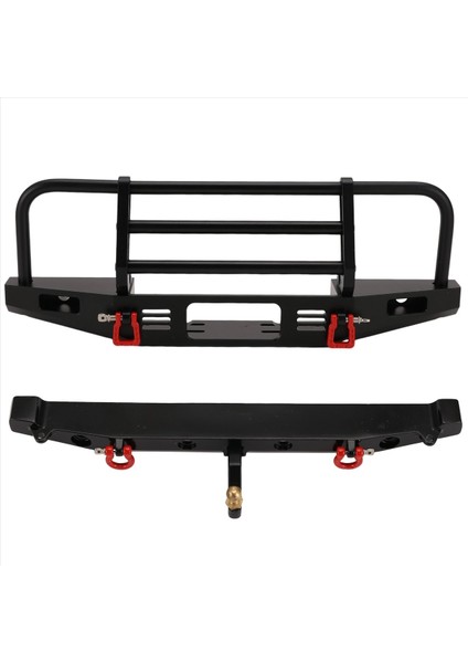 1/10 RC PRIGER TRX-4 TRX-4 Eksenel SCX10 Yükseltme Parçaları için LED Işık ve Arka Tamponlu RC Araç Metal Ön Tampon (Yurt Dışından)