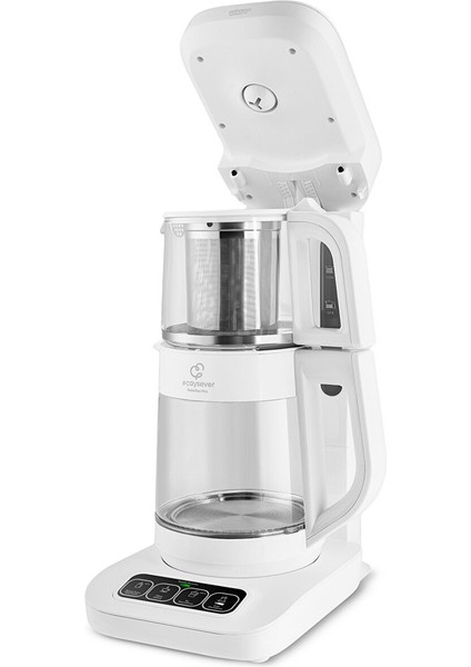 Çaysever Apple-Android Kablosuz Wi-Fi Kontrol Konuşan Cam Çay Makinesi Beyaz -Uzaktan Çay ve Filitre Kahve Demle modelleri