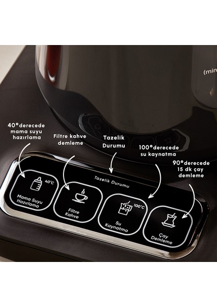 Çaysever Apple-Android Kablosuz Wi-Fi Kontrol Konuşan Cam Çay Makinesi Beyaz -Uzaktan Çay ve Filitre Kahve Demle indirimleri