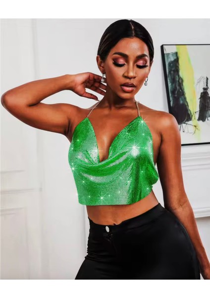 Zırh Büstiyer Crop & Bluz Kolsuz