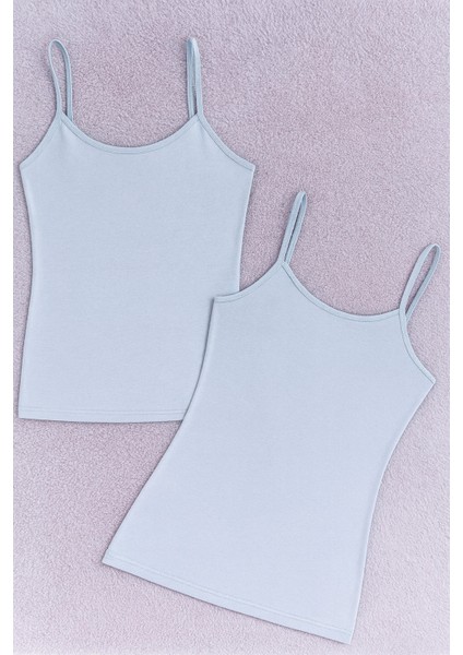 Kadın Modal Pamuklu Likralı Ekstra Biyeli Ip Askılı 2'li Atlet W6K6K0T2KA