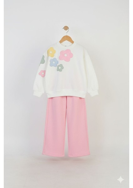 Kız Nakış Işlemeli Çiçekli Eşofman Takımı fiyatları