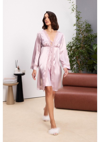 Saten Dörtlü Gelin Çeyiz Seti - 7010 Rose