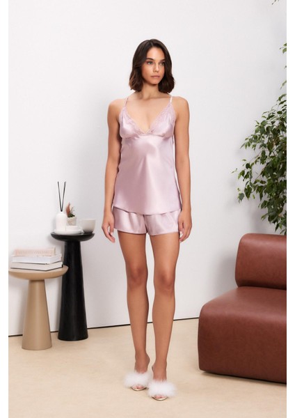 Saten Dörtlü Gelin Çeyiz Seti - 7010 Rose