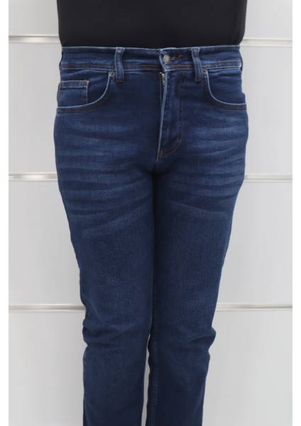 Fistan Store Erkek Lacivert Yüksek Bel Rahat Kesim Boru Paça Jean Pantolon fiyatları