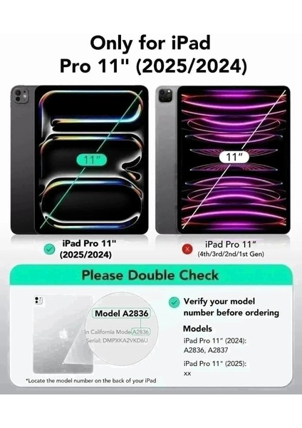 Apple iPad Pro 11 M4 2024 Çıkarılabilir Manyetik Kapaklı Rebound Magnetic Kılıf fiyatları