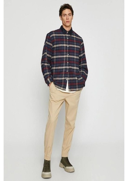 Ekoseli Oduncu Gömleği Yaka Detaylı fiyatları