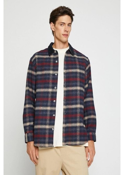 Ekoseli Oduncu Gömleği Yaka Detaylı modelleri