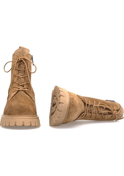 Elit Dravelle Kadın Hakiki Süet Deri Klasik Bot Camel indirimleri