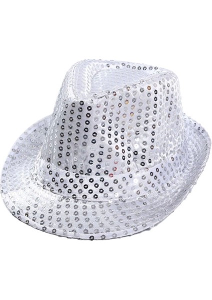 Bfs Çocuk Boy Gümüş Payetli Şapka Gösteri Şapkası Michael Jackson Şapkası 54 No fiyatları