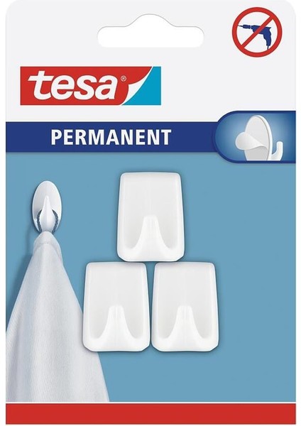 Permanent Askı Plastik Küçük Dikd. Beyaz 3ADT 66606