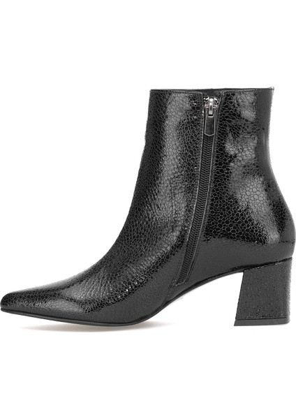 Elit Arabella Kadın Hakiki Rugan Deri Klasik Topuklu Bot Siyah modelleri