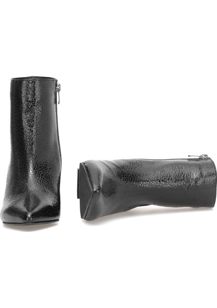Elit Arabella Kadın Hakiki Rugan Deri Klasik Topuklu Bot Siyah indirimleri