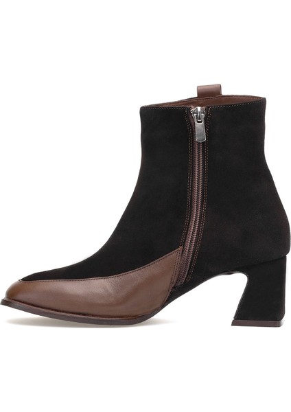 Elit Cordelia Kadın Hakiki Rugan Deri Klasik Topuklu Bot Kahverengi modelleri