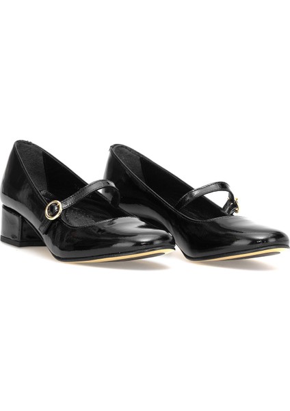 Elit Rosalina Kadın Hakiki Rugan Deri Klasik Topuklu Ayakkabı Siyah fırsatları