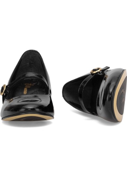 Elit Rosalina Kadın Hakiki Rugan Deri Klasik Topuklu Ayakkabı Siyah indirimleri