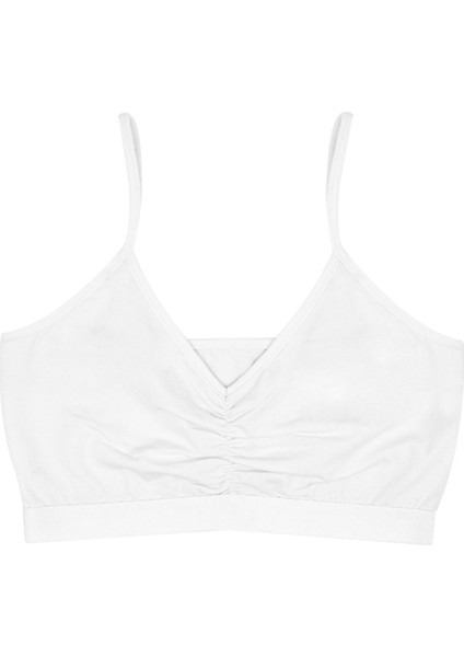 Kız Çocuk Büstiyer 3'lü Önü Büzgülü Pedsiz (%96 Pamuk - %4 Elastan) fiyatları