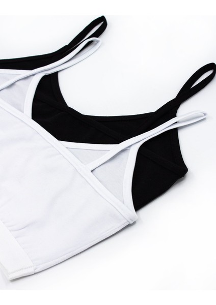 Kız Çocuk Büstiyer 3'lü Önü Büzgülü Pedsiz (%96 Pamuk - %4 Elastan) fırsatları