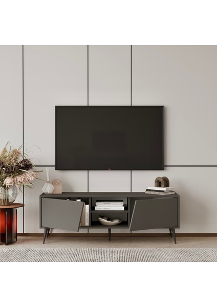Roma Çapraz Kapaklı Mdf Tv Ünitesi modelleri