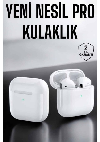 Yeni Nesil Pro Bluetooth Kulaklık Uzun Pil Ömrü Beyaz