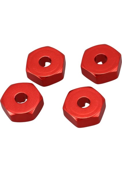 24x Alüminyum Alaşım 12mm Birleştirici Tekerlek Hub Hex Adaptör Wltoys için Yükseltmeler 144001 1/14 RC Araç Yedek Parçaları Kırmızı (Yurt Dışından)