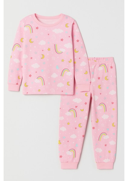 Çilek Desenli %100 Pamuk Kız Çocuk Pijama Takım modelleri