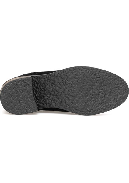 Elit Evelindra Kadın Hakiki Süet Deri Chelsea Bot Siyah