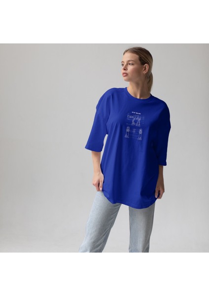 At-At Walker Oversize Tişört - Mavi fiyatları