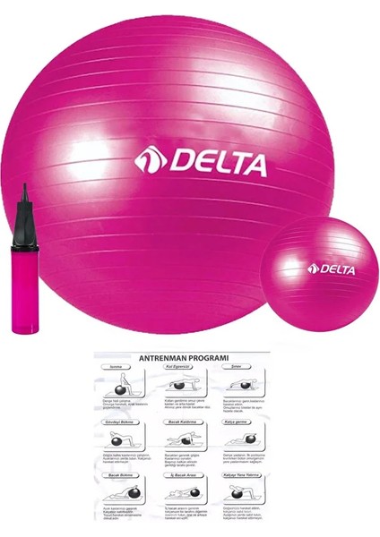 Pilates Egzersiz Topu Seti Büyük 55 cm Pilates Topu Küçük 20CM Pilates Denge Topu Pompa