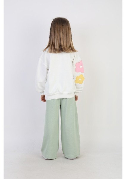 Kız Nakış Işlemeli Çiçekli Eşofman Takımı fırsatları