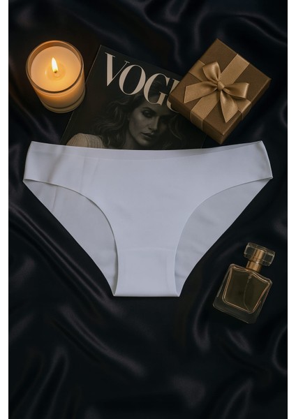 Kadın Beyaz Dikişsiz Slip Külot 3’lü Set – Iz Yapmayan Microfiber Iç Giyim fiyatları