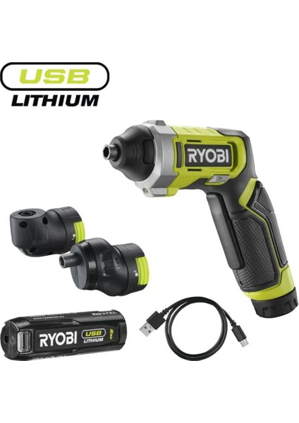 Ryobı RSD4-120TA2 Akülü Tornavida Köşe + Ofset Başlık Seti 4V