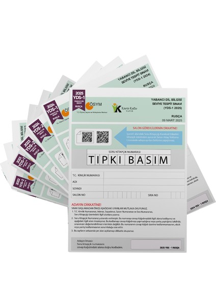 Karakutu Yayınları 2025 Yds Rusça Ösym Tıpkı Basım Çıkmış Soru Deneme Paketi 6lı Fasikül Seti modelleri